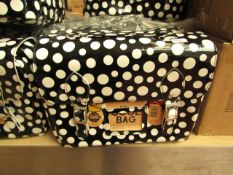 Cool Bag - Easy Open (Pocka Dot Design (Black & White) - All Look New, With Original Tags.