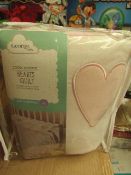 George Baby - Hearts Quilt - Cot & CotBed 4 Tog - All Look New & Packaged.