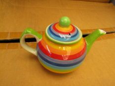 2x Rainbow - Small Teapot - New & Packaged.