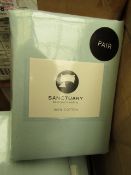 Pair of Sanctuary Duck Egg Pillow cases. New & Packaged