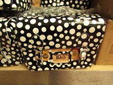 Cool Bag - Easy Open (Pocka Dot Design (Black & White) - All Look New, With Original Tags.