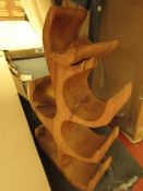 Wine Rack - 6 Tier Oak Effect (Top Rack is Broken, Needs Attention.