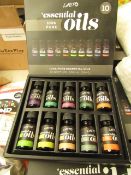 Laeto - 10 Essential Oils (Lemon,Orange,Lemongrass,Lavender,Sandalwood, Peppermint,Rose Water,