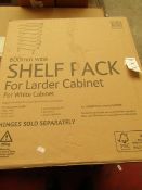 Shelf Pack - 600mm Wide For Larder Cabinet (White) - Unchecked & Boxed.