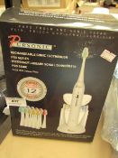 Pursonic - Rechargable Sonic ToothBrush Pro Series - S430-WH Deluxe Plus (12 Heads) - Unchecked &