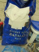 20kg Basmati Rice. Bag Has split but has been repaired