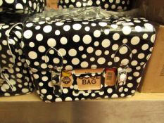 Cool Bag - Easy Open (Pocka Dot Design (Black & White) - All Look New, With Original Tags.