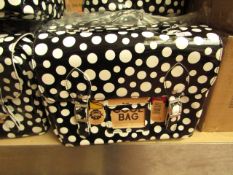 Cool Bag - Easy Open (Pocka Dot Design (Black & White) - All Look New, With Original Tags.