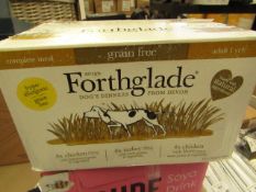 Forthglade - 12 Packs of Dog Food (Grain Free) - All Boxed.