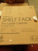 Shelf Pack - 600mm Wide For Larder Cabinet (White) - Unchecked & Boxed.