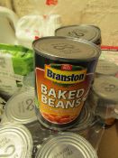 24n x 410g Branston Baked Beans. BB May 2022. some tins are slightly dinted