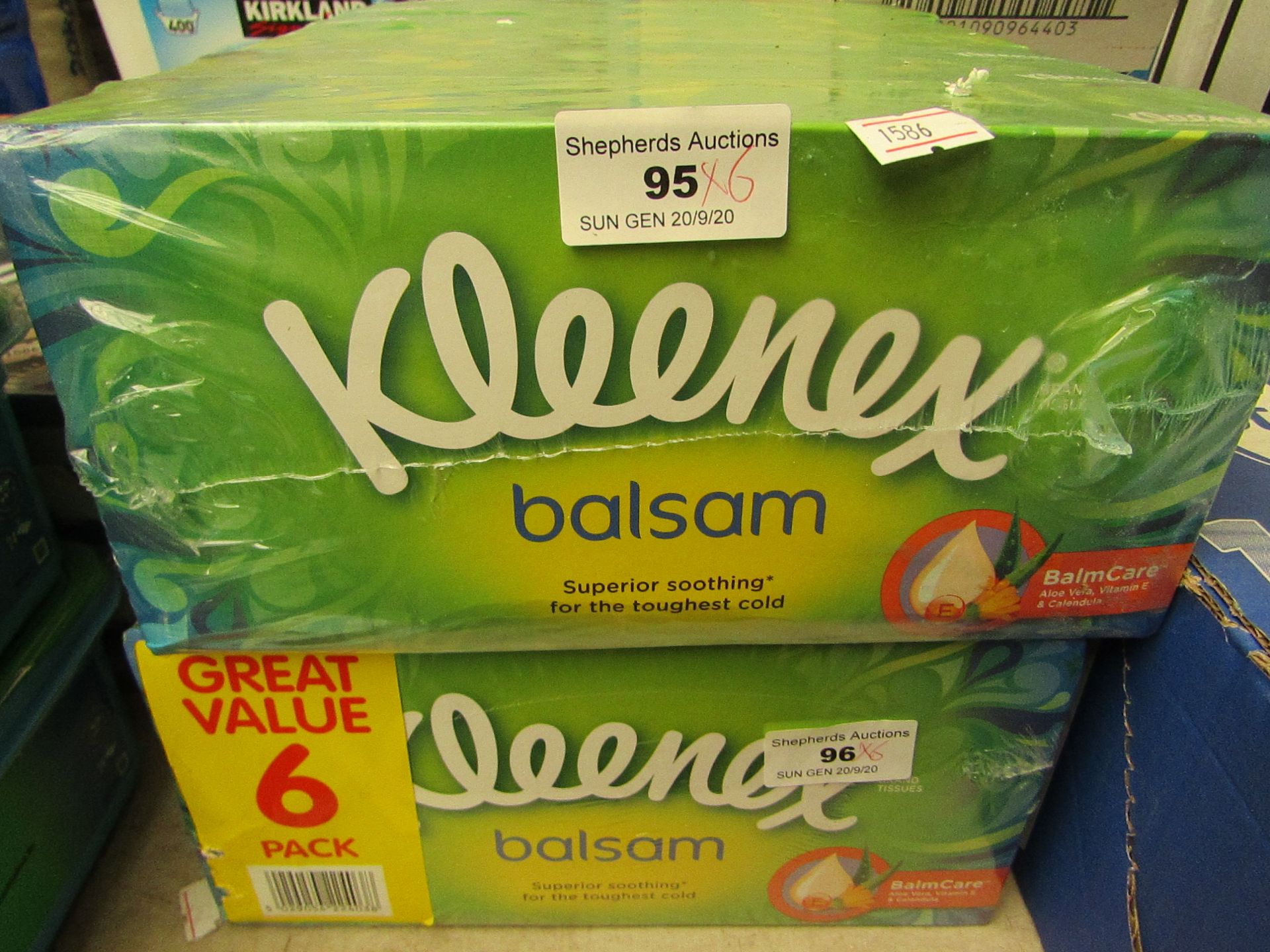 6 x Boxes of Kleenex Balsam Tissues. Unused & Packaged