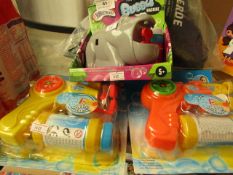 3 Items Being a hippo Bubble Machine & 2 x Bubble Guns. Unused