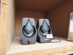 Set of 2x PC external speakers, untested.