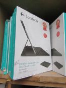 1x Logitech ultra thin keyboard folio for iPad Air, unchecked and boxed.