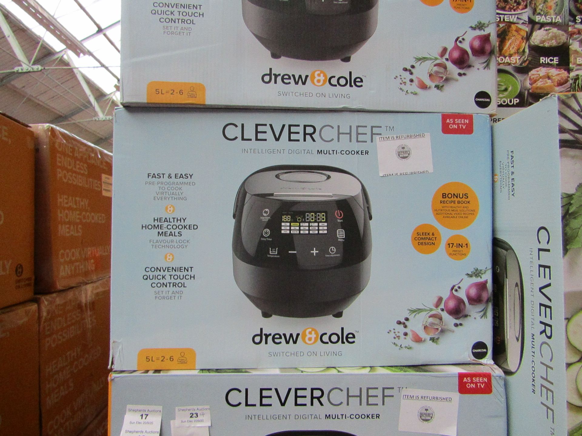 | 4X | DREW AND COLE CLEVER CHEF | BOXED AND REFURBISHED | NO ONLINE RESALE | SKU - | RRP £69.99 |