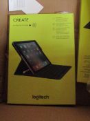 7x Logitech Create iPad external keyboard, unchecked and boxed. Keyboard layout may vary
