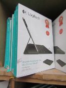 1x Logitech ultra thin keyboard folio for iPad Air, unchecked and boxed.