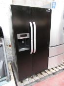 Hotpoint American fridge freezer, untested due to damaged plug.