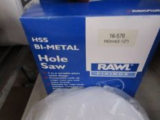 Rawl Fixings - HSS BI-METAL Hole Saw (140mm) - New & Boxed.