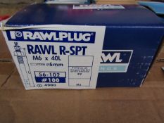 Rawl Fixing - Rawl Plug R-SPT M6 x 40L (6mm Drill Diameter) Box of 100 - New & Boxed.