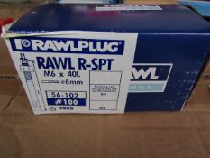 Rawl Fixing - Rawl Plug R-SPT M6 x 40L (6mm Drill Diameter) Box of 100 - New & Boxed.