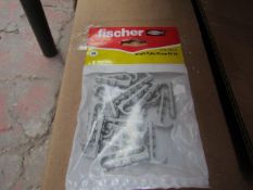 5x Fischer - Single Cable Clamp ES 10 - (Packs of 25) - New & Packaged.