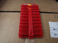 2x Fischer - Red Plastic Wall Plugs (Packs of 100) - New & Packaged.