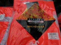 LYNGSOE - Rainwear Microflex - Trousers Hi-Viz Orange - Size XL - Brand New & Packaged.