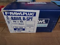 Rawl Fixing - Rawl Plug R-SPT M6 x 40L (6mm Drill Diameter) Box of 100 - New & Boxed.