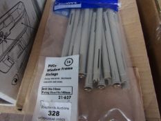 4x Rawl Fixing - PVCu Window Frame Fixings (Packs of 16) - New & Packaged.