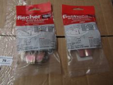 5x Fischer - Hand Rinse & Corner Basin Bracket Drill Diameter 10mm - New & Packaged.