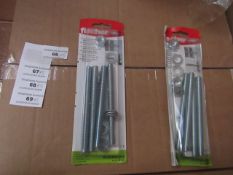 5x Fischer - FIS GS M 10 x 120 Threaded Bolts (Packs of 4) - New & Packaged.