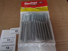 5x Fischer - Hammer- In Fixing 6 x 60 - (Packs of 20) - New & Packaged.