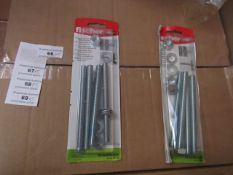 5x Fischer - FIS GS M 10 x 120 Threaded Bolts (Packs of 4) - New & Packaged.