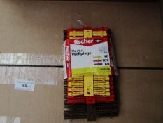 5x Fischer - Multi Pack of Wall Plugs (Pack of 200) - New & Packaged.