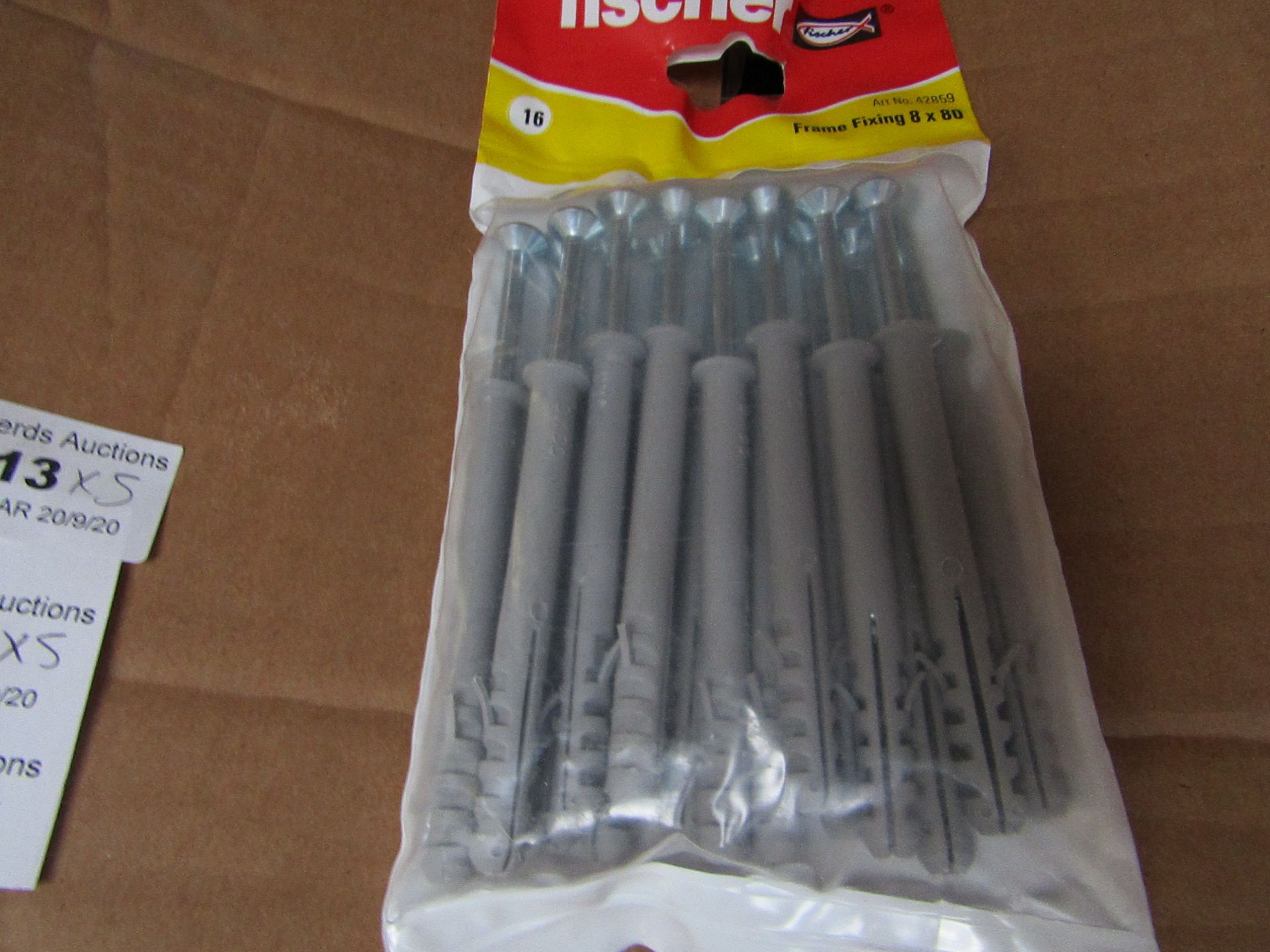 5x Fischer - Frame Fixing 8 x 80 (Packs of 16) - New & Packaged.