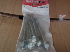 5x Fischer - ThroughBolt 12 x 115 (Packs of 5) - New & Packaged.