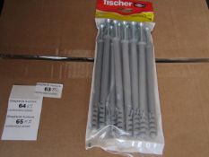 5x Fischer - Frame Fixing 10 x 140 (Pack of 12) - New & Packaged.