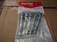 5x Fischer - Throughbolt 10 x 96 (Packs of 5) - New & Packaged.