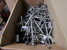 2x Box of Approx 250 Insulation Fixing (Metal) Stainless steel - Size 4 x 140mm - All Boxed.