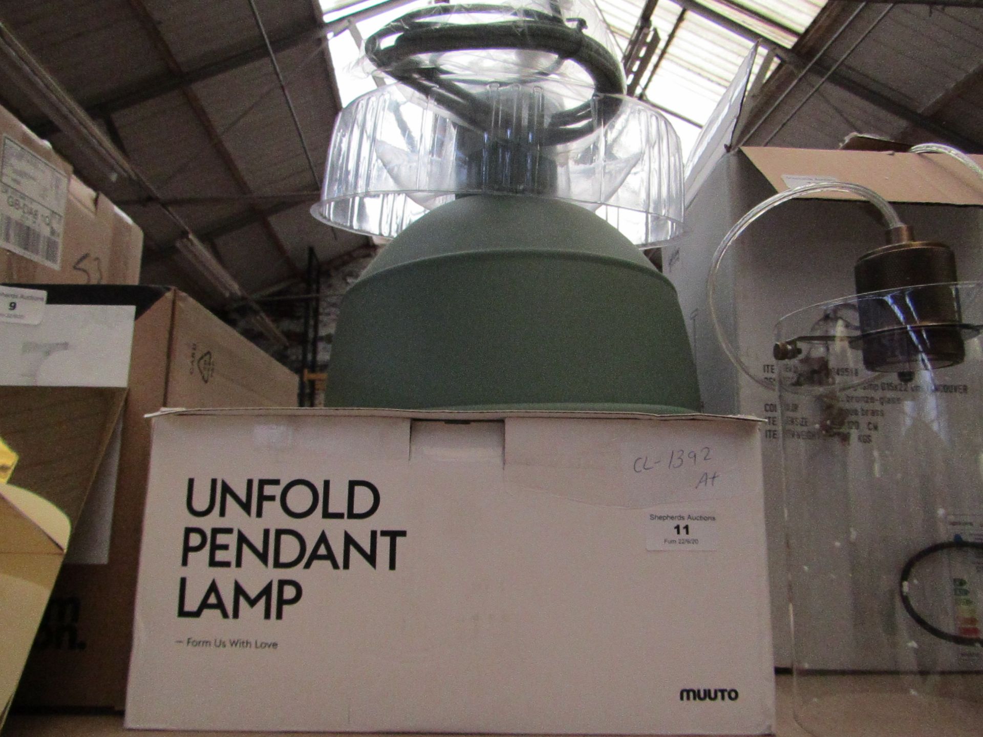 | 1X | MUUTO UNFOLD PENDANT LAMP | LOOKS UNUSED (NO GUARANTEE) AND BOXED | RRP £150 |