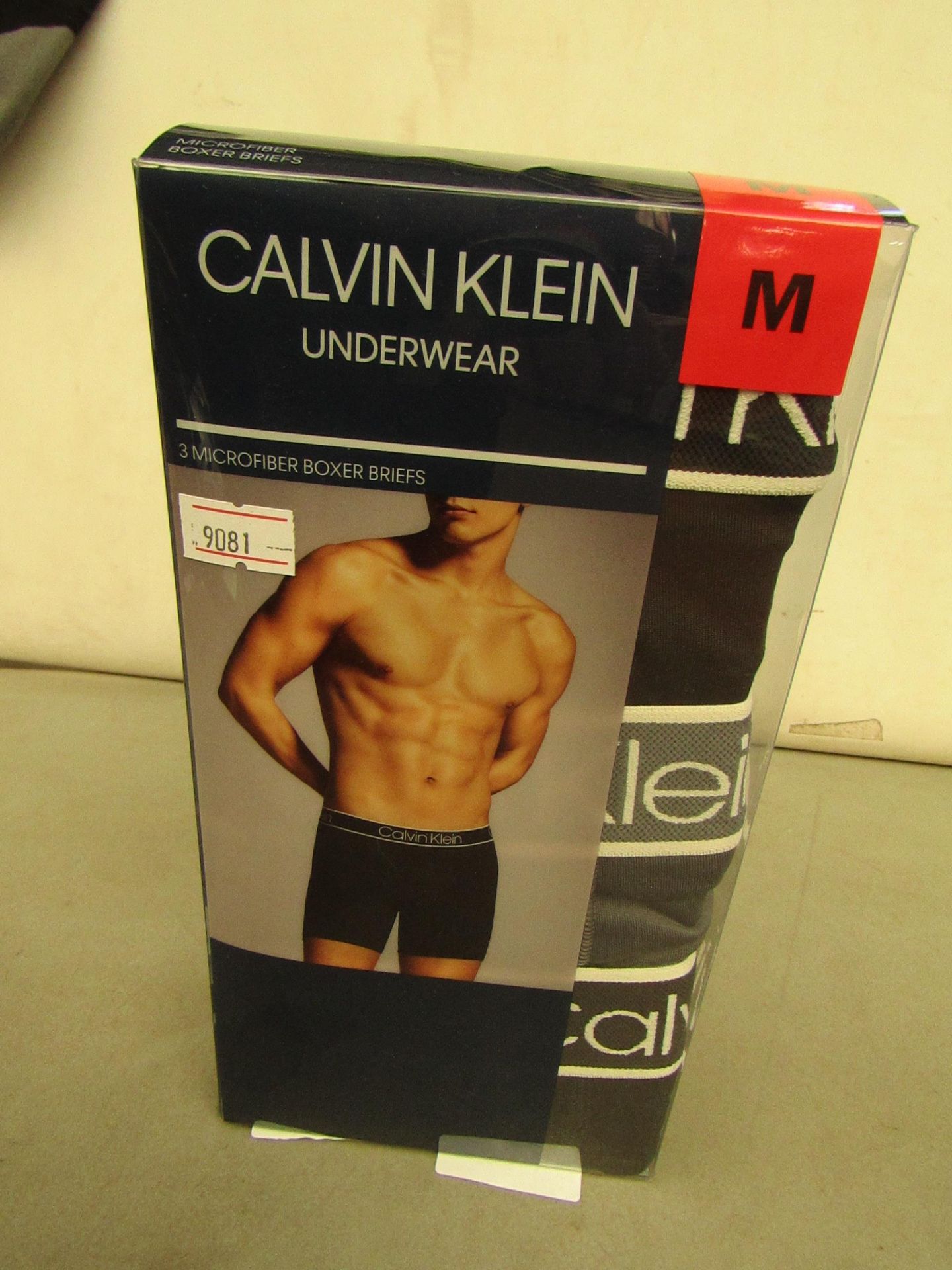 Pack of 3 Pairs of calvin Klein Microfibre Boxer Briefs. Size Medium. Unworn & Packaged