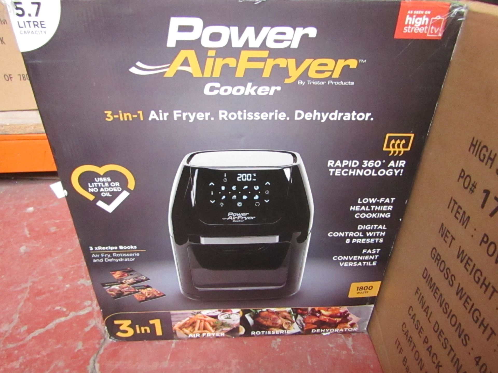 | 4X | POWER AIR FRYER COOKERS | UNCHECKED AND BOXED SOME MAY BE IN NON PICTURE BROWN BOXES| NO