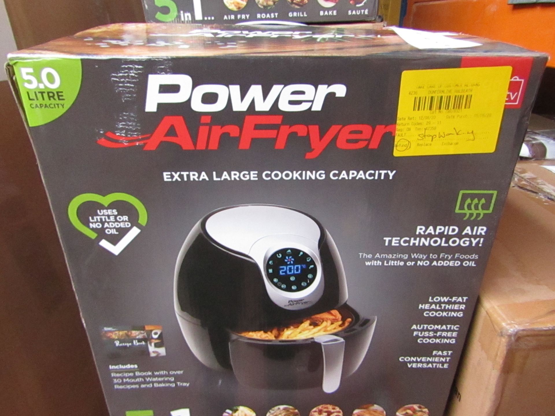 | 4X | POWER AIR FRYER XL 5LTR| UNCHECKED AND BOXED SOME MAY BE IN NON PICTURE BROWN BOXES| NO