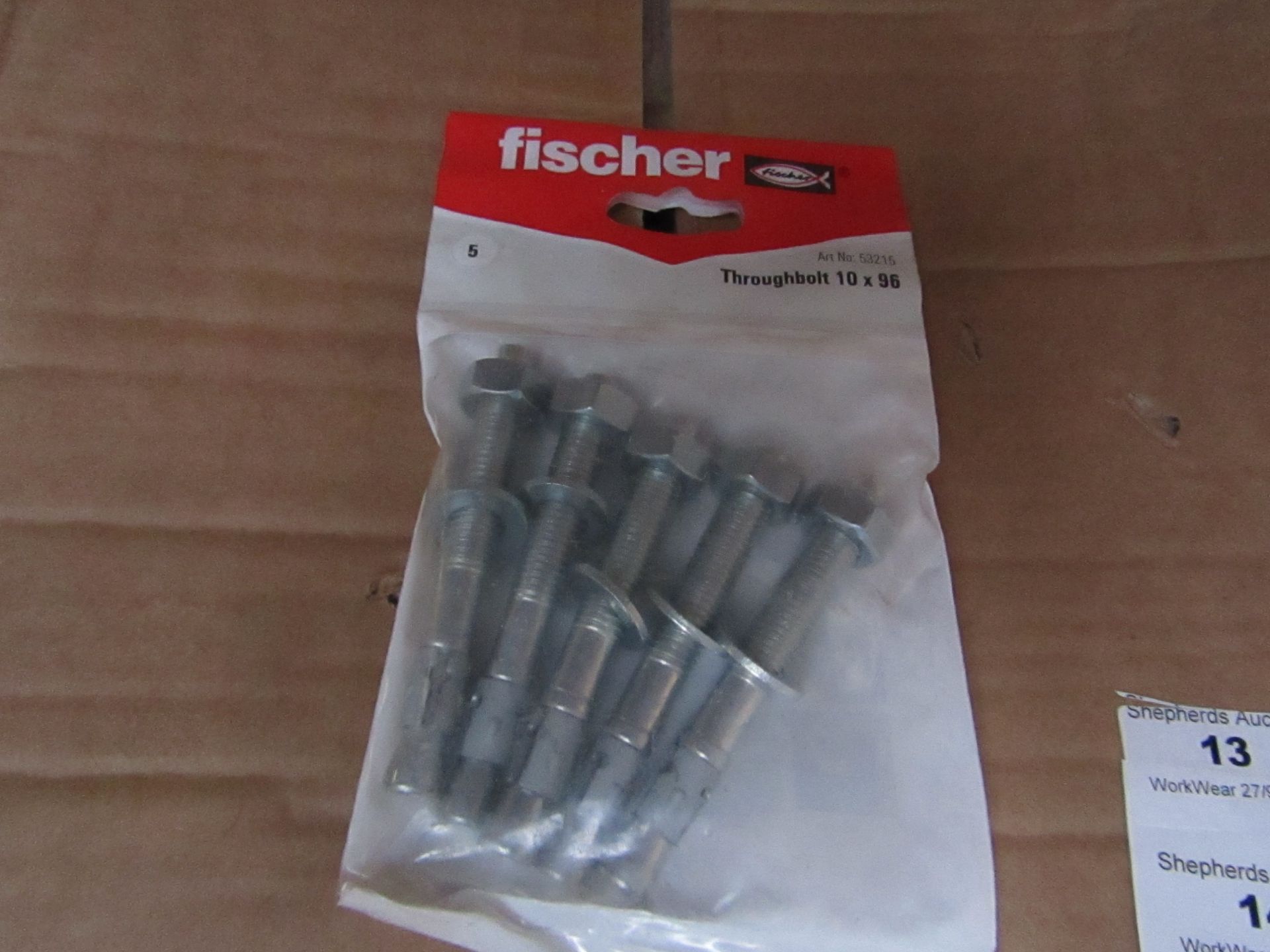 5x Fischer - Throughbolt 10 x 96 (Packs of 5) - New & Packaged.