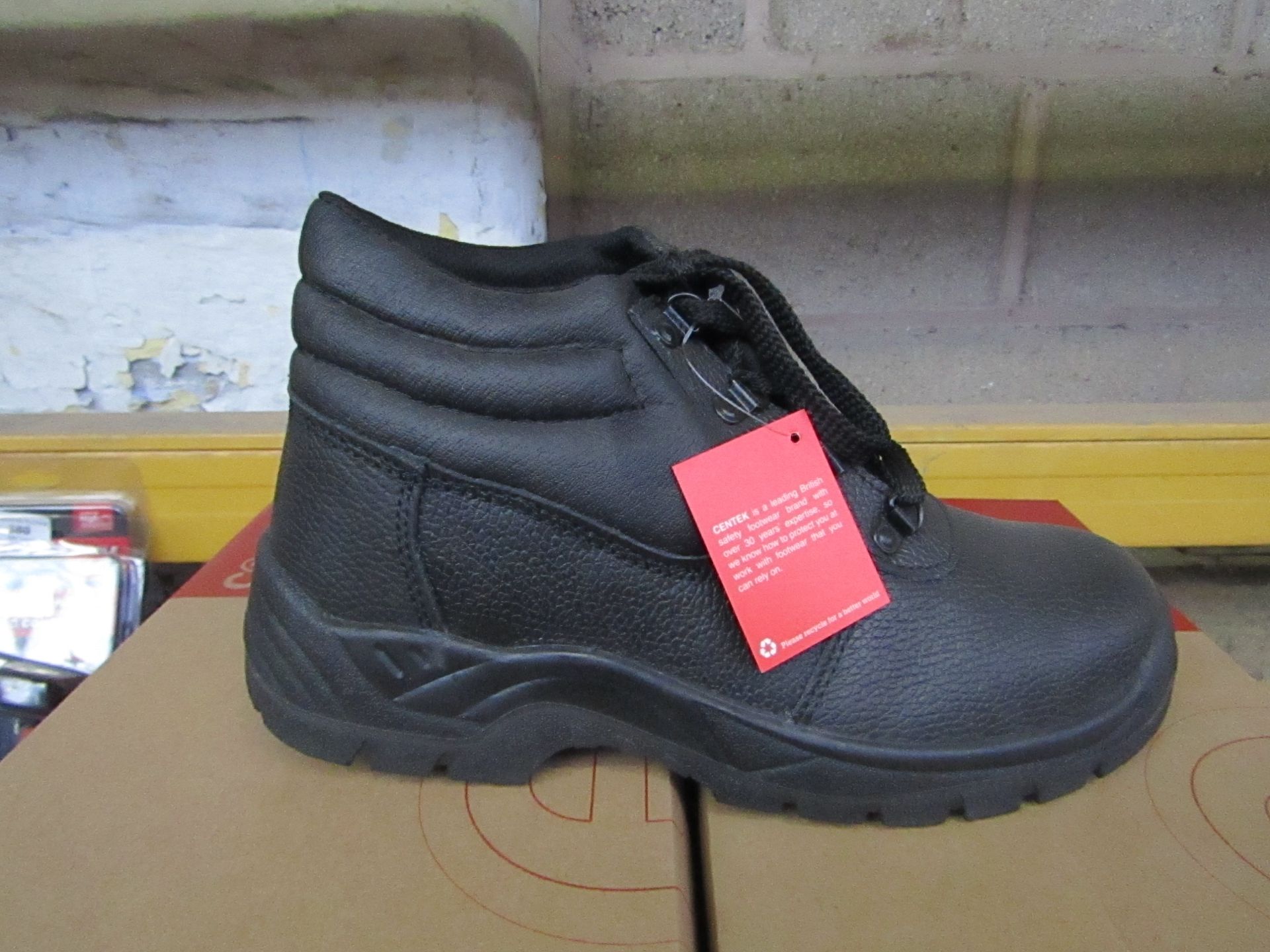 Centek - Black Steel Toe Cap Boot - Size 9 - New & Boxed.