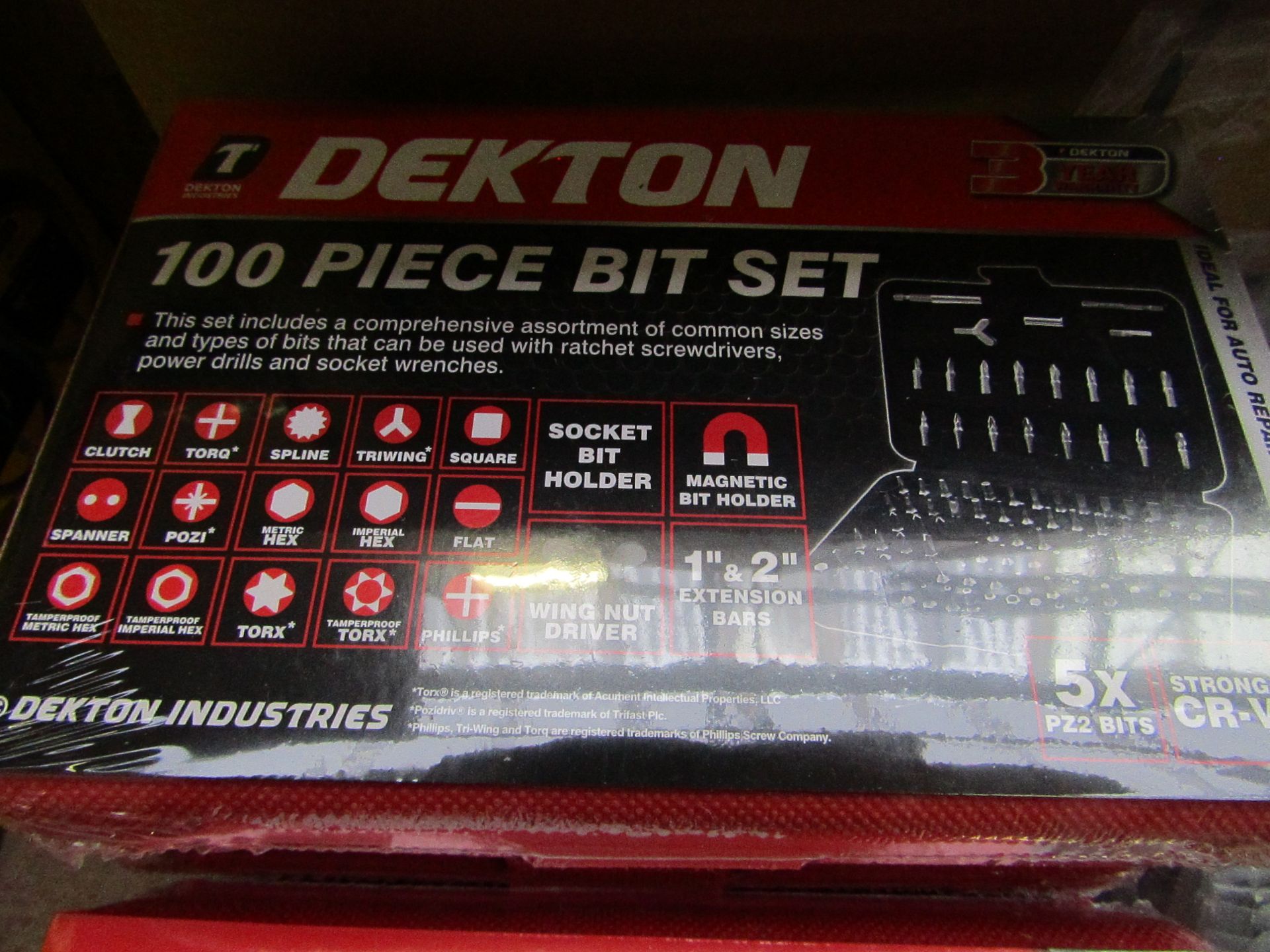 Dekton - 100 Piece Bit Set - New & Packaged.