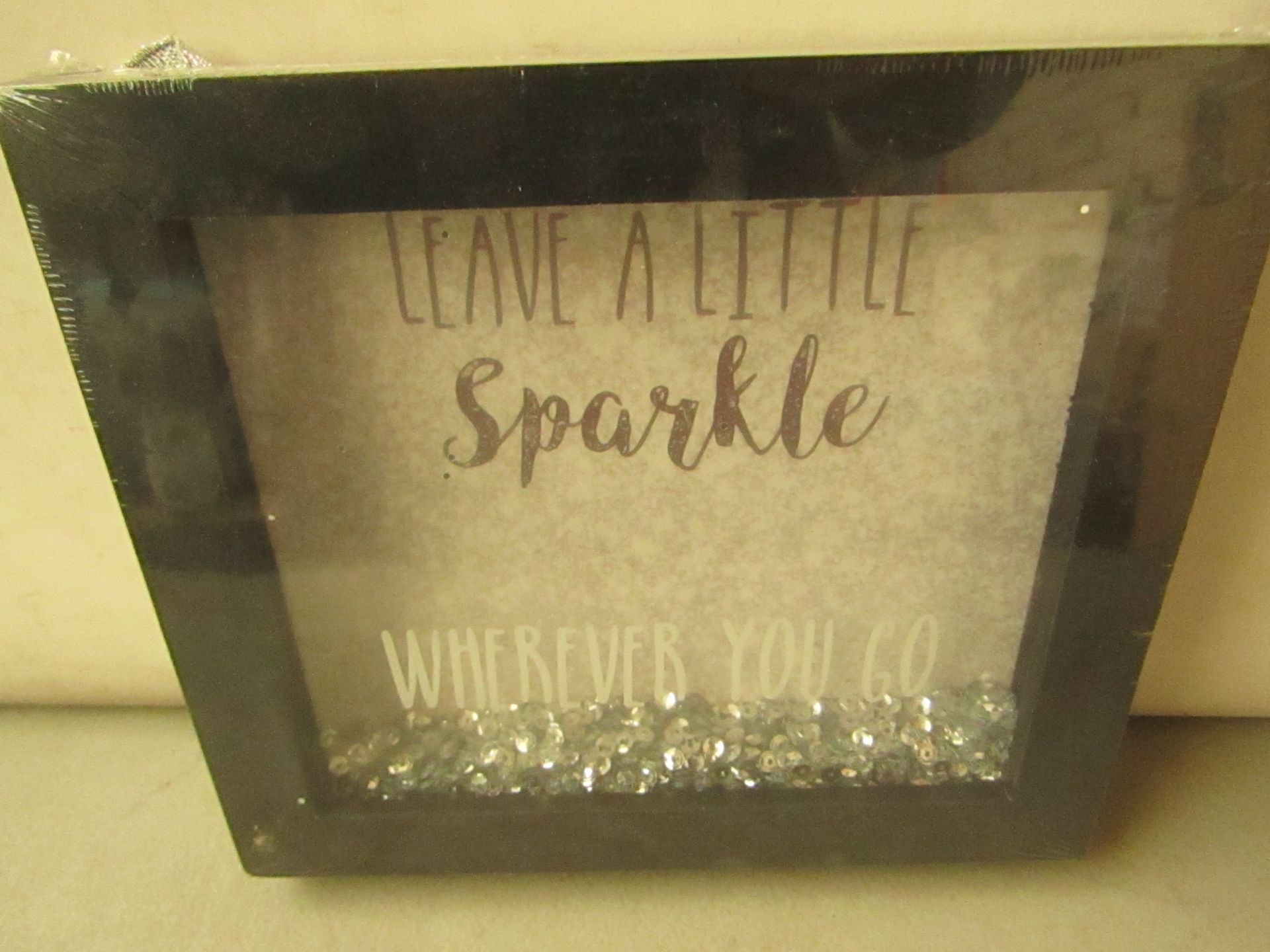 Box of 4 'Leave A Little Sparkle' Hanging Sign - (18.5x13.5x16.5) - All Look New & Boxed.