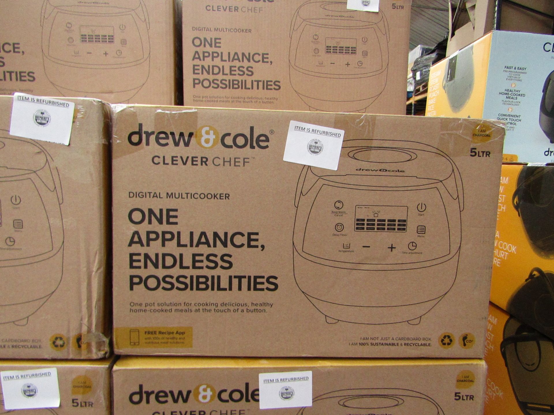 | 1X | DREW AND COLE CLEVER CHEF | BOXED AND REFURBISHED | NO ONLINE RESALE | SKU - | RRP £69.99 |